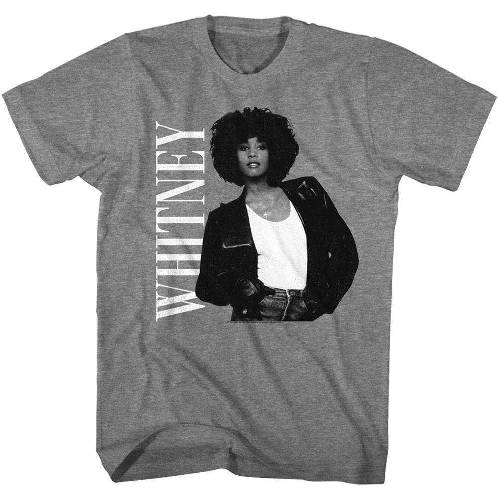 Whitney Houston Whitney Attitude Graphite Heather Adult T Shirt